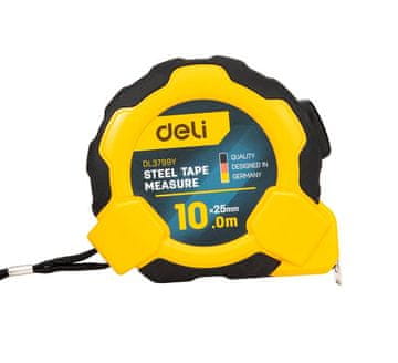 Deli Tools Čelična mjerna traka 10m/25mm Deli Tools EDL3799Y (žuta)