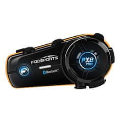 slomart Interkom za motocikle Fodsports FX8 Pro, Bluetooth 5.0, crni, do 2000 m, 10 korisnika.