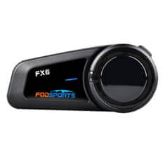 slomart Interkom za motocikle Fodsports FX6, Bluetooth, crni, do 6 korisnika, do 1000m dometa