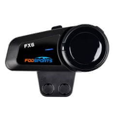 MojPlanet Interfon za motocikle Fodsports FX6 (crni)