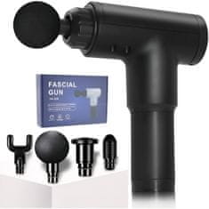 MG Fascial Gun pištolj za masažu, crn