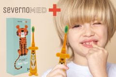 Severno Sonična električna četkica za zube za djecu 3-12 godina BABY TIGER + 2 nastavka
