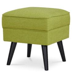 Autronic Tabure Stool, green fabric, beech legs (AK-A1316 GRN2)