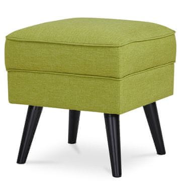 Autronic Tabure Stool, green fabric, beech legs (AK-A1316 GRN2)
