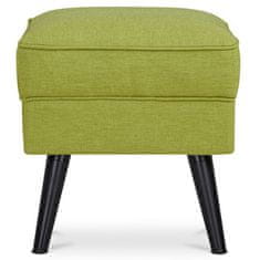 Autronic Tabure Stool, green fabric, beech legs (AK-A1316 GRN2)