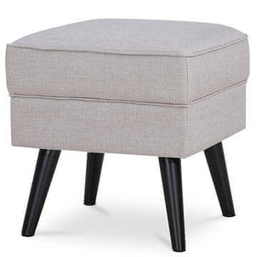 Autronic Tabure Stool, cream fabric, beech legs (AK-A1316 CRM2)