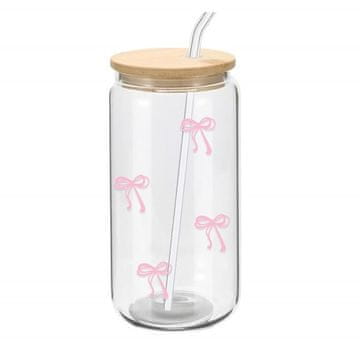 LIVEFY šalica sa slamkom SlimBowy 450ml, ružičasta
