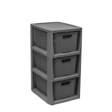 slomart Regal s 3 košarama BranQ, antracit