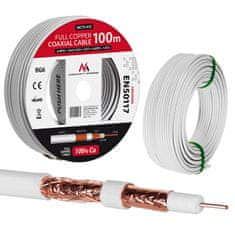 Maclean Koaksijalni kabel Maclean, Satelitski antenski kabel, RG61.02CU+4.8FPE+CU/P+32*0.12CU+6.8PVC, 100M, MCTV-472