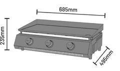 Cozze plinski roštilj G-700 Plancha (90525)