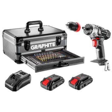 Energy Graphite 58G900 Energy+ set: bušilica/odvijač 18V, 2x2Ah aku, 109 dijelova