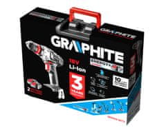 Aku GRAPHITE 58G022 Akumulatorski bušilica/odvijač 18V, Li-Ion, uklonjiva glava 10 mm, 2x 2Ah baterije, punjač, kovčeg