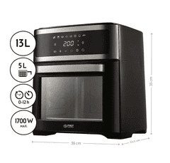 First Austria Pećnica FIRST FIT 13l, prženje bez ulja, tajmer 60min, 1700W,