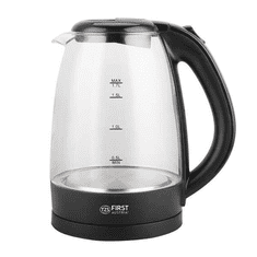 First Austria Prvi grijač vode 1,7L, 2200W, staklo, crno