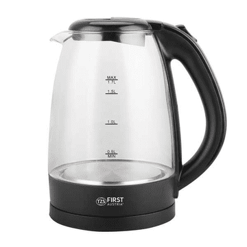 First Austria Prvi grijač vode 1,7L, 2200W, staklo, crno
