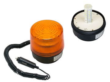 slomart Optički LED signalni indikator Blow, 12V/24V, narančasti, magnetni