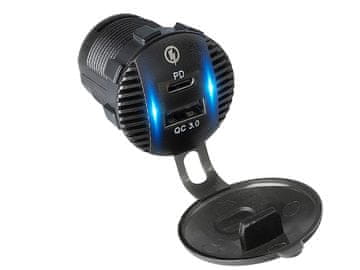 slomart Blow montažni auto punjač USB-A + USB-C M18B