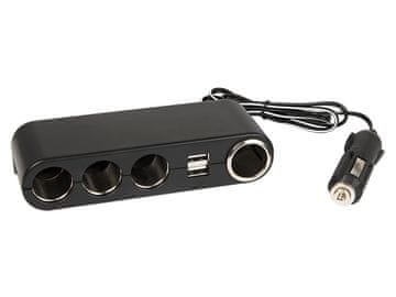 Blow 96-875# Razdelnik za automobilski upaljač 1x utikač/4x utičnica+USB cs-42 kabel