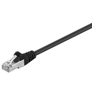 Goobay SF/UTP CAT 5e RJ45 Patch 5m crni mrežni kabel