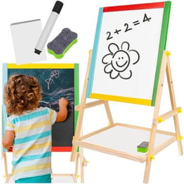 slomart Dvoznače drvena ploča Kruzzel 23546 - kreda i pisaljka
