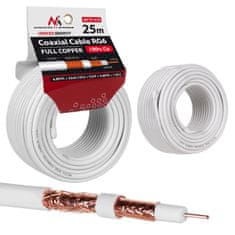 Maclean Koaksijalni kabel Maclean, Satelitski antenski kabel, RG6 1.02CU+4.8FPE+CU/P+32*0.12CU+6.8PVC, 25M, MCTV-470