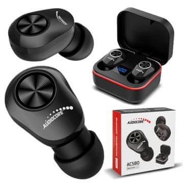 slomart Bežične slušalice TWS Bluetooth 5.1 Audiocore AC580, crne