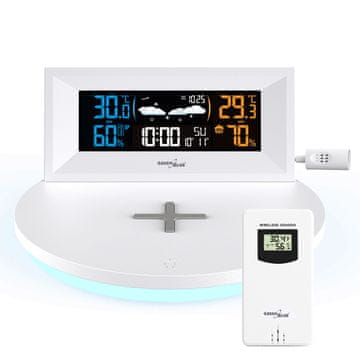 slomart GreenBlue GB213 Bežična meteorološka stanica s bežičnim punjačem