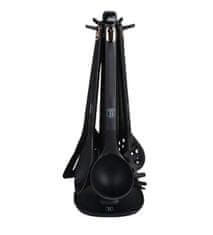 Berlingerhaus Kuhinjski pribor BH-8617 set of 6 pieces with stand Black Rose Collection
