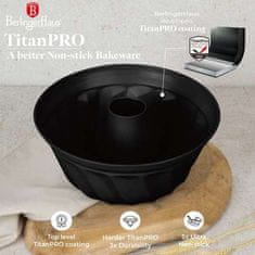 Berlingerhaus Kalup za torte s titanskom površinom BH-8629 25 cm mat crna kolekcija