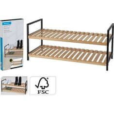 HOMESTYLING Postolar KO-784630150 bambus 2 police 70 x 30 x 32 cm