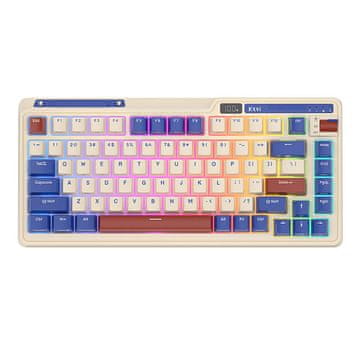 Royal Kludge Bežična mehanička tipkovnica Royal Kludge KZZI K75 pro RGB, Moment Switch (retro plava)