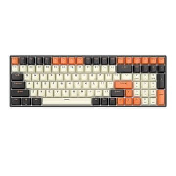 Royal Kludge Mehanička tipkovnica Royal Kludge RK100 RGB, smeđi prekidači (crno-narančasta)