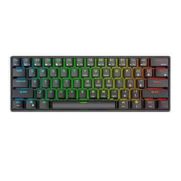 Royal Kludge Mehanička tipkovnica Royal Kludge RK61 RGB, smeđi prekidač (crna)