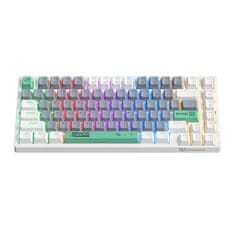 Onikuma Mehanička tipkovnica ONIKUMA G52, 82 tipke, bijela, bežično povezivanje, RGB pozadina