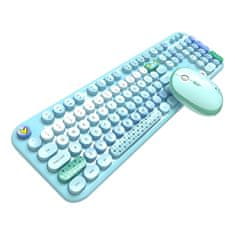 MOFII Bežični set tipkovnice i miša MOFII Lovely 2.4G (Plavi)