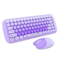 MOFII Bežični set tipkovnice i miša MOFII Candy New 2.4G (Ljubičasta)