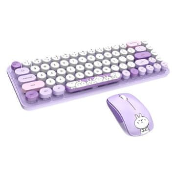 MOFII Bežični set tipkovnice i miša MOFII iBean Pro New 2.4G (ljubičasti)
