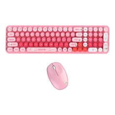MOFII Bežični set tipkovnice i miša MOFII Baby Bear (roza) - ergonomija i stil za svaki radni prostor