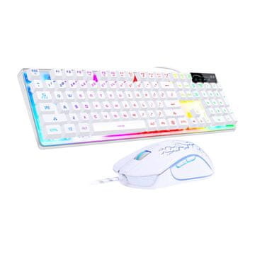MojPlanet MageGee K1 set žičane tipkovnice i miša (bijeli)
