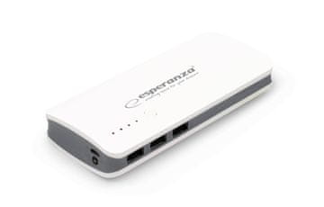 power Power Bank Esperanza Radium 8000mAh, bijelo-siva