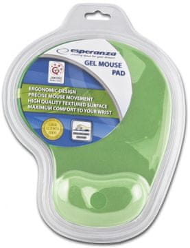 slomart Esperanza EA137G gel podloga za miša, zelena