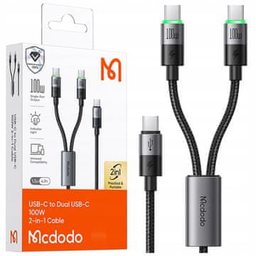 Mcdodo Mcdodo Usb-C Kabel 2U1 Brzo Punjenje Za Iphone Macbook Led 100W 2M
