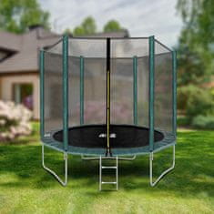 Aga Sport Top Trampolin 250 cm Tamno zelena + zaštitna mreža + ljestve
