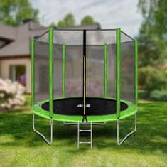Aga Sport Top Trampolin 250 cm Svijetlo zelena + zaštitna mreža + ljestve