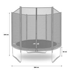 Aga Sport Top Trampolin 250 cm Plava + zaštitna mreža + ljestve