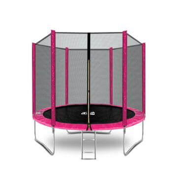 Aga Sport Top Trampolin 250 cm Ružičasta + zaštitna mreža + ljestve
