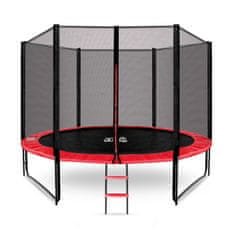 Aga Sport Pro Trampolin 305 cm Crvena + zaštitna mreža + ljestve
