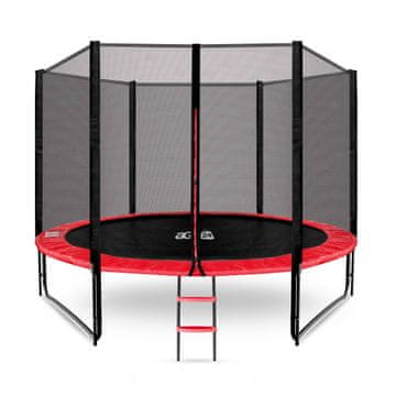 Aga Sport Pro Trampolin 305 cm Crvena + zaštitna mreža + ljestve