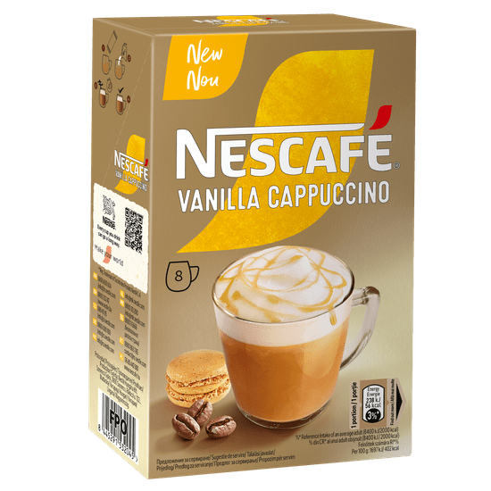 NESCAFÉ Vanilla Cappuccino instant kava, 8×14 g