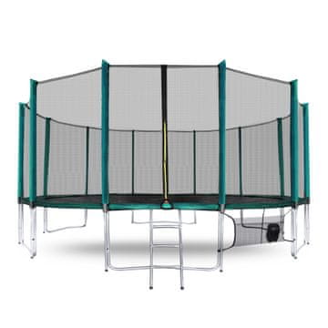Aga Sport Pro Trampolin 518 cm Tamno zelena + zaštitna mreža + ljestve + džep za obuću